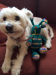 Loopy chilling with her new bestie.